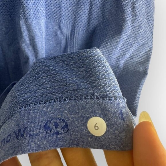 Lululemon Swiftly Tech Run Short Sleeve Shirt Heathered Lullaby blue sz 6 Small - Picture 8 of 9